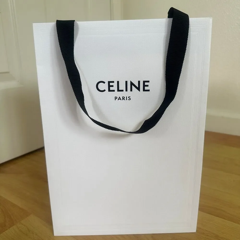 Celine Paper Shopping Bag - white medium, 13.75